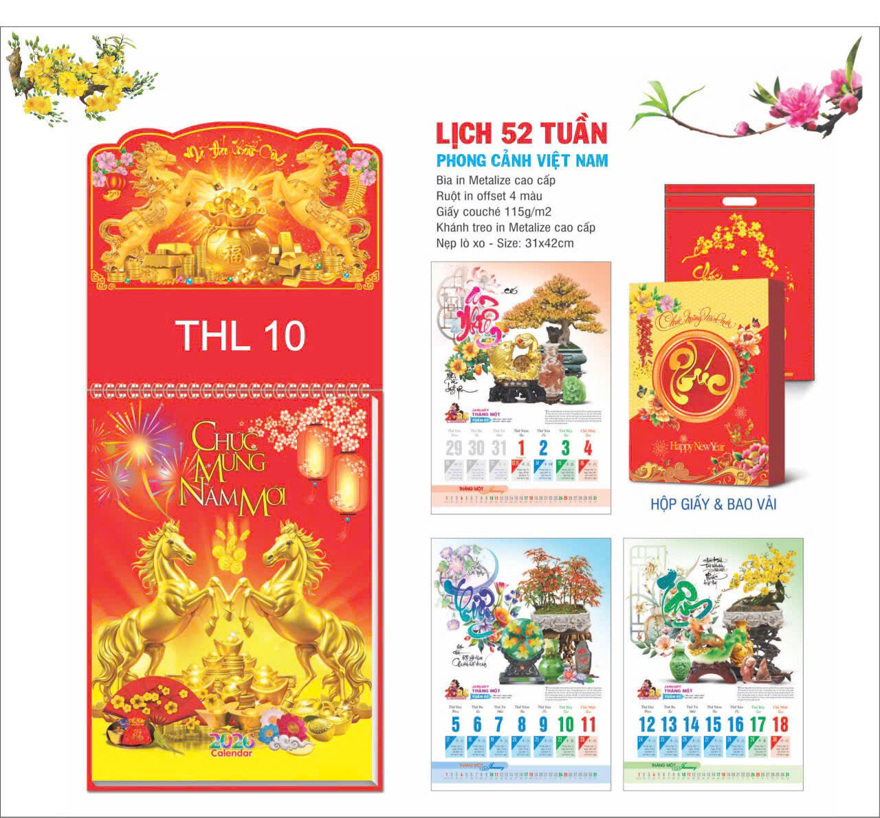Lịch 52 tuần Phong cảnh Việt Nam năm 2026