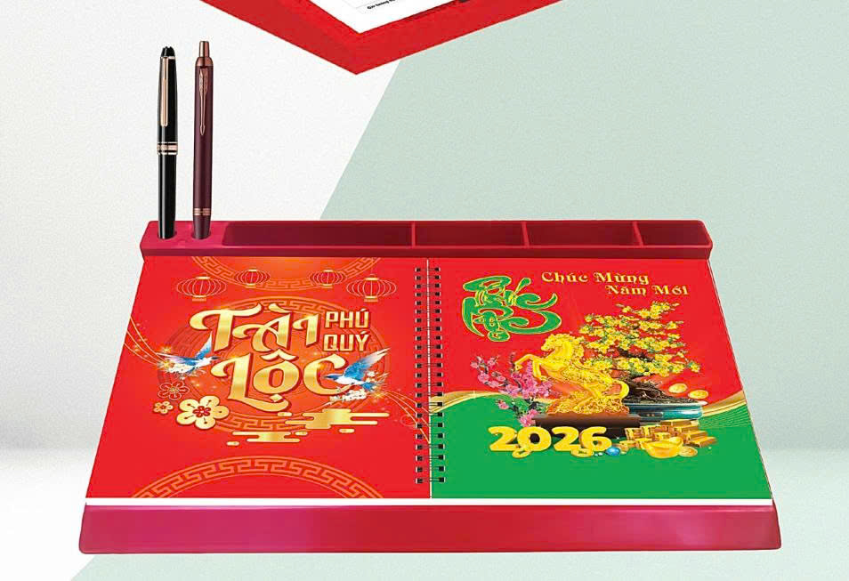 Lịch để bàn đế nhựa_ Mẫu tài lộc